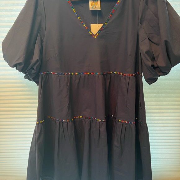 NWT Queen of Sparkles Navy fireworks dress xs - Picture 3 of 4